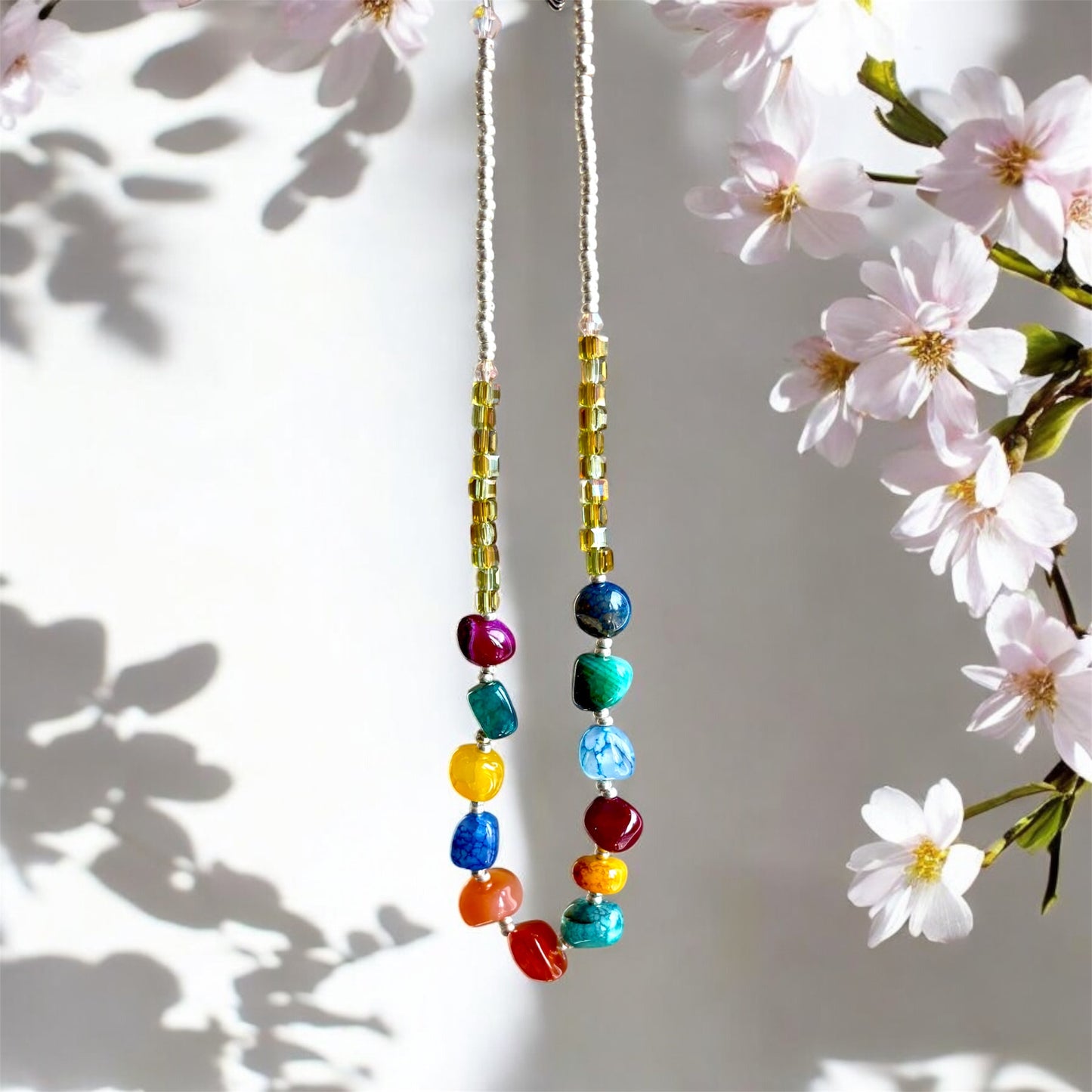 Colorful Stone Beaded Necklace – Bold Multi-Stone Choker