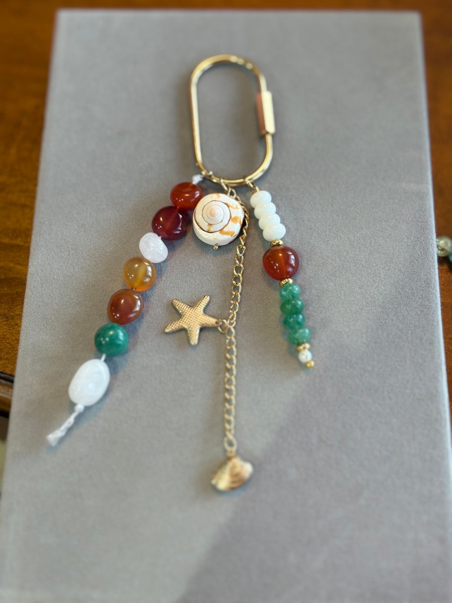 Seashell Carabiner Bag Charm