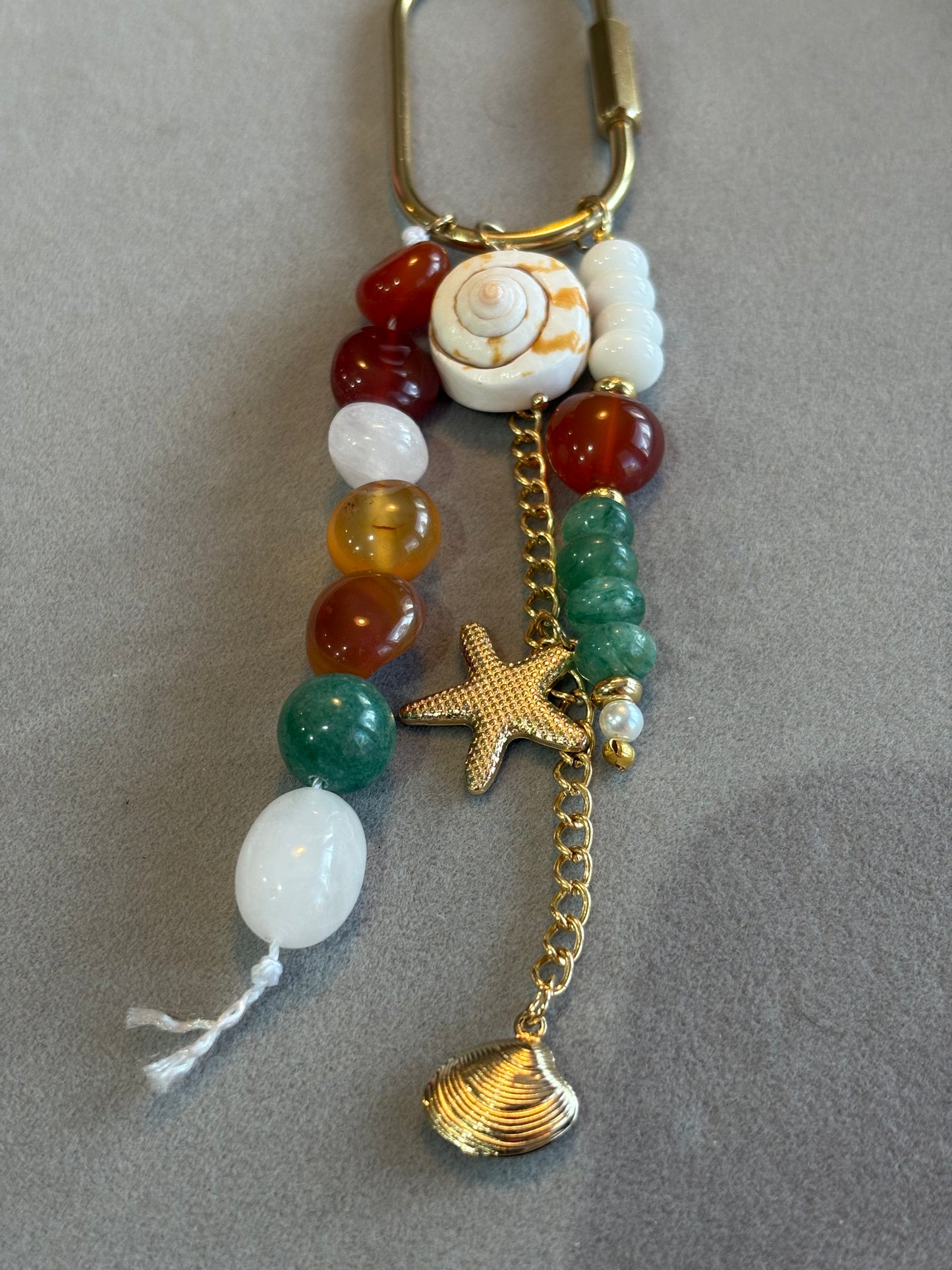 Seashell Carabiner Bag Charm