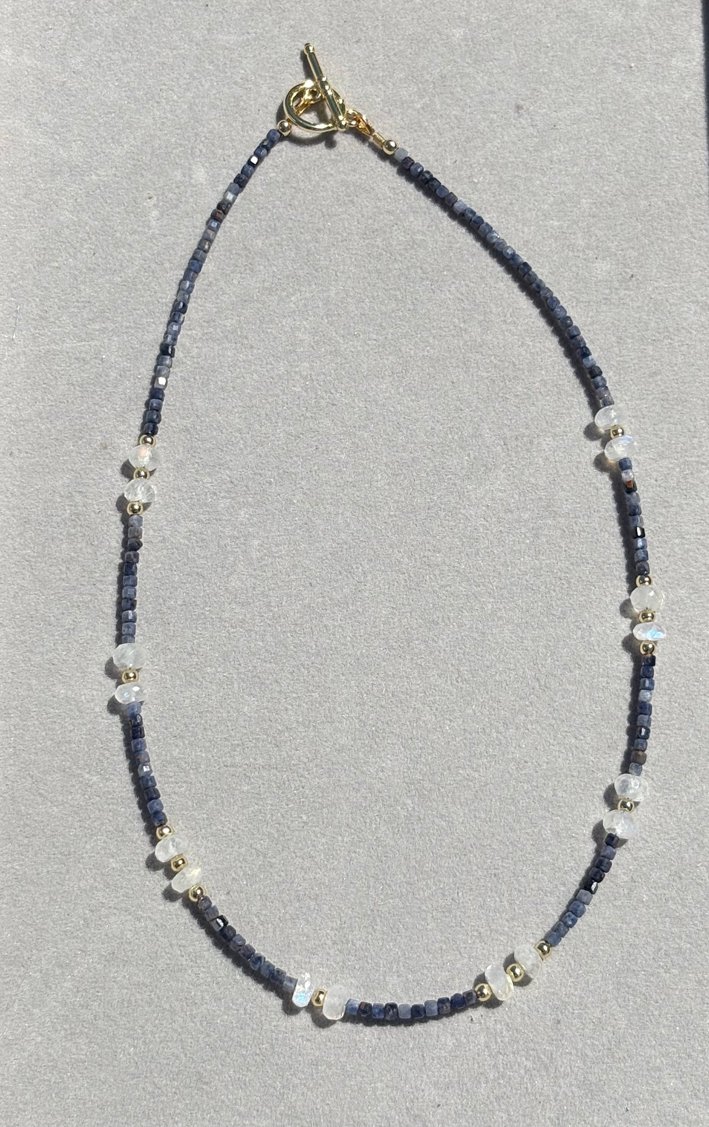 Sapphire and Moonstone Twinkle Necklace