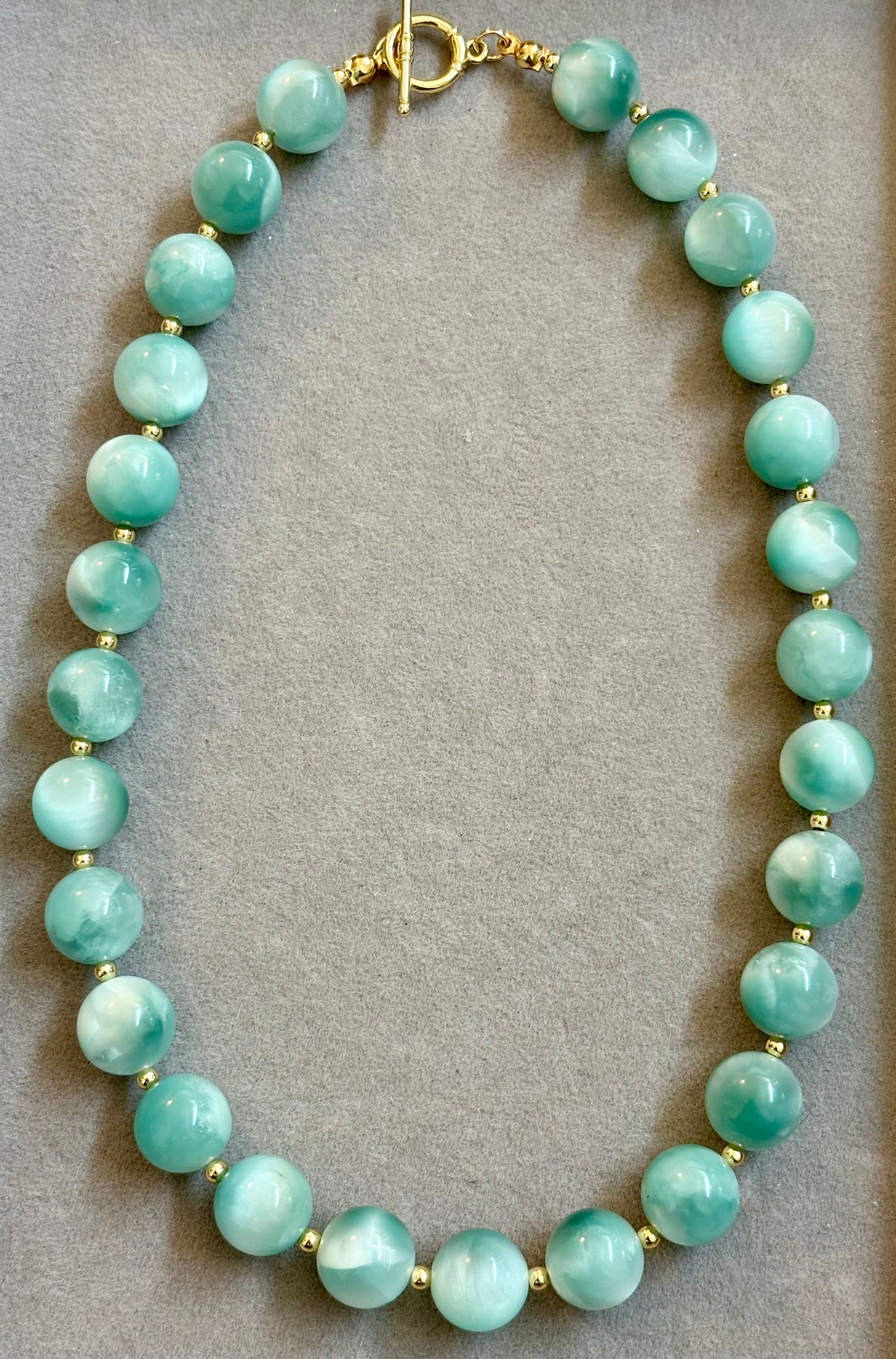 Chatoyant Green Moonstone Necklace