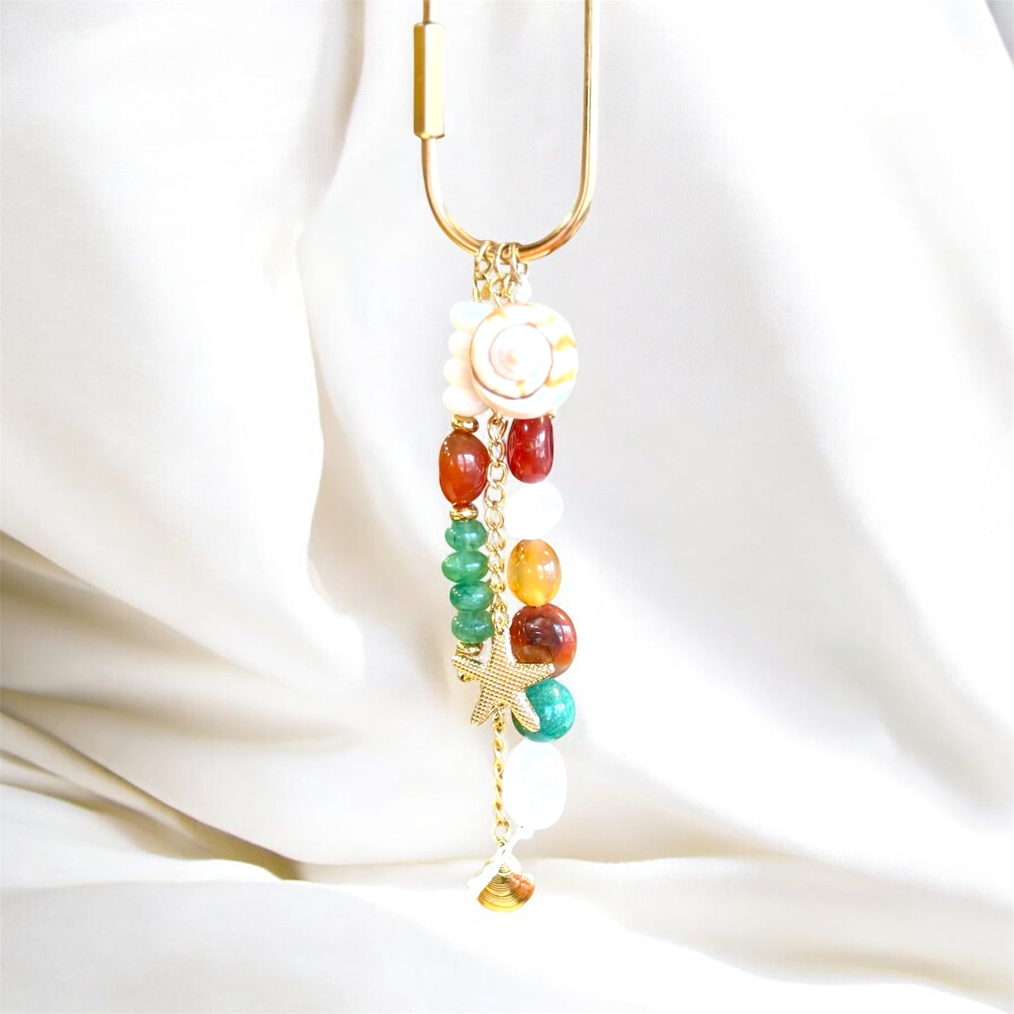 Seashell Carabiner Bag Charm