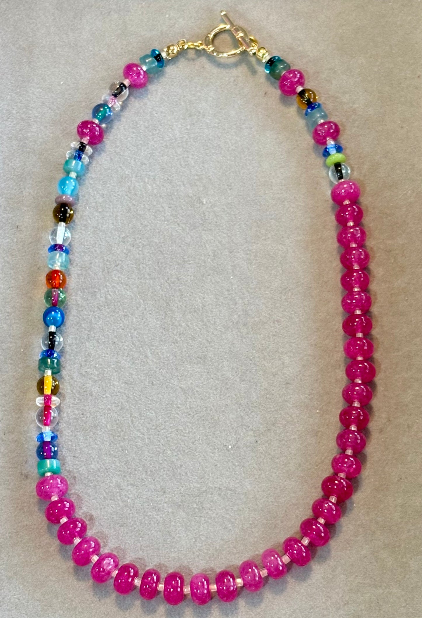 "Chasing Rainbows" Rainbow Mixed Gemstone Necklaces