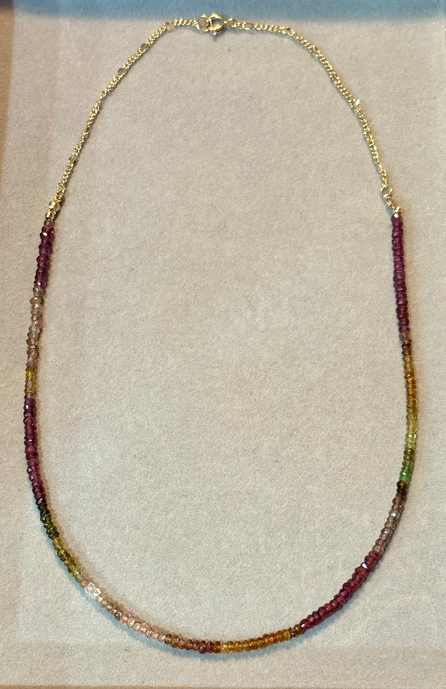"Jewel Tide" Tundra Sapphire on 14K Gold Filled Chain