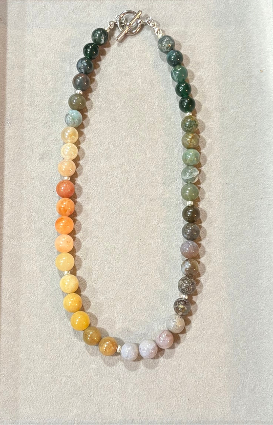 “THE Earth Tones” beaded necklace