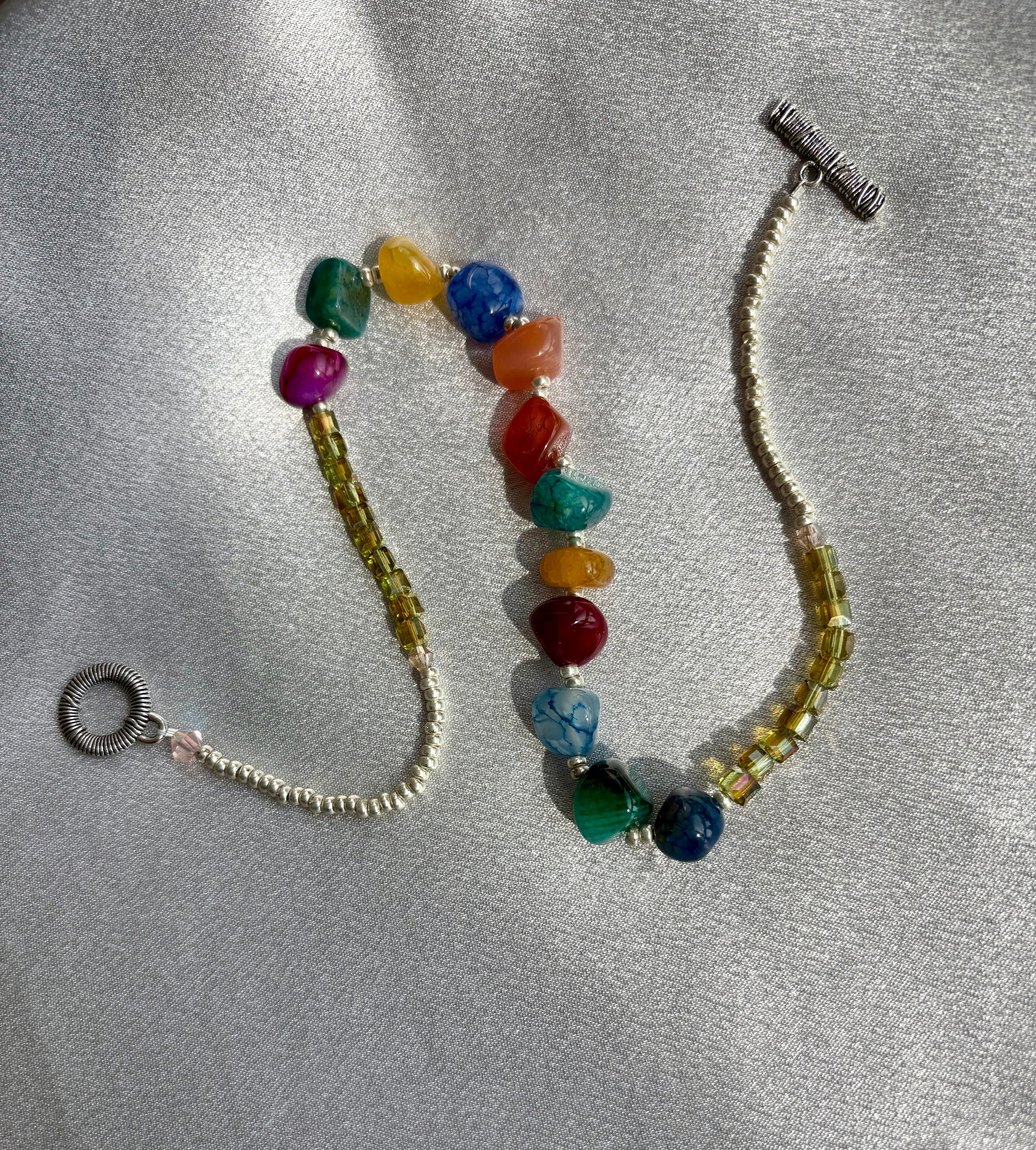 Colorful Stone Beaded Necklace – Bold Multi-Stone Choker