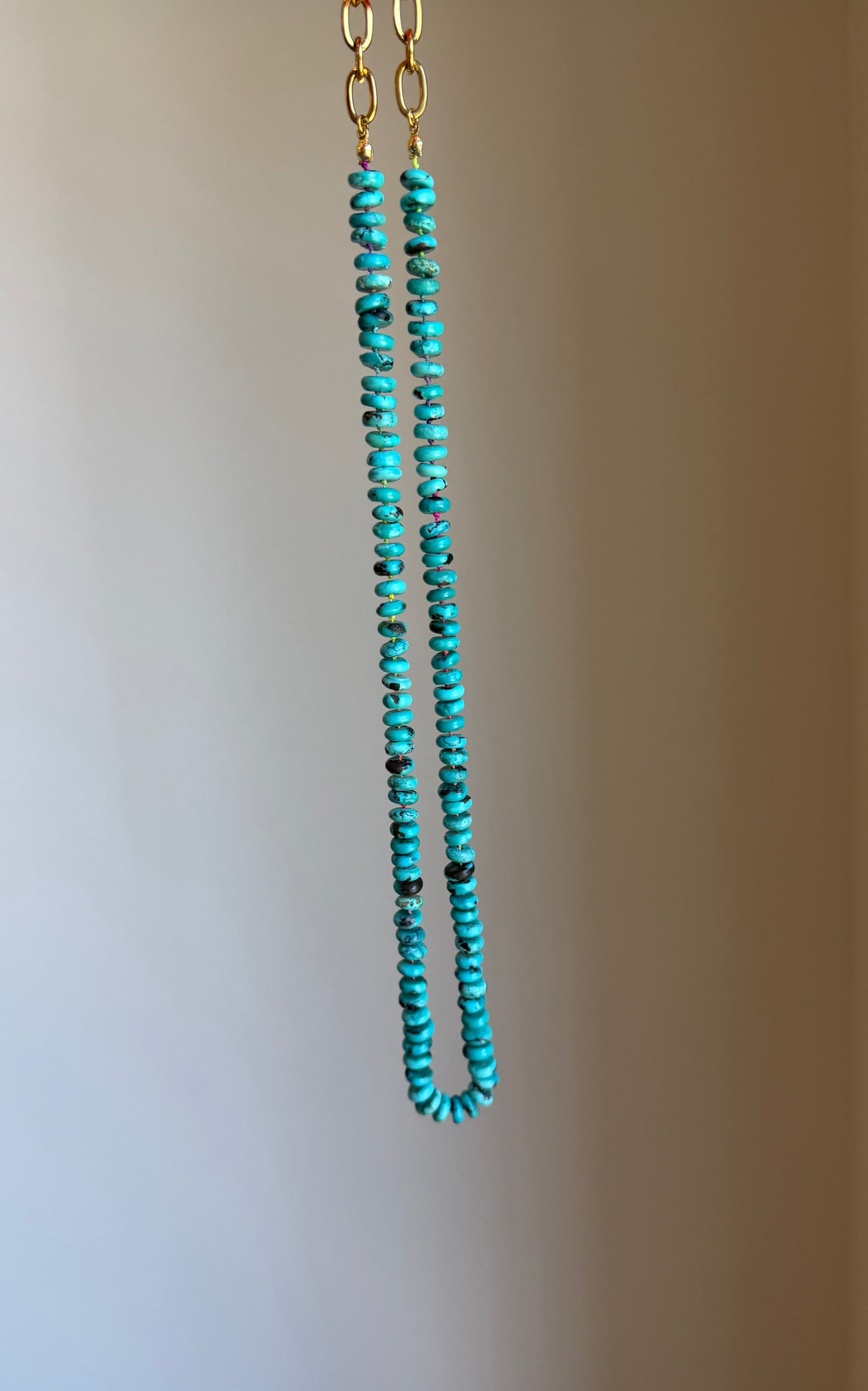 Desert Confetti Necklace | Kingman Turquoise Hand-Knotted Necklace