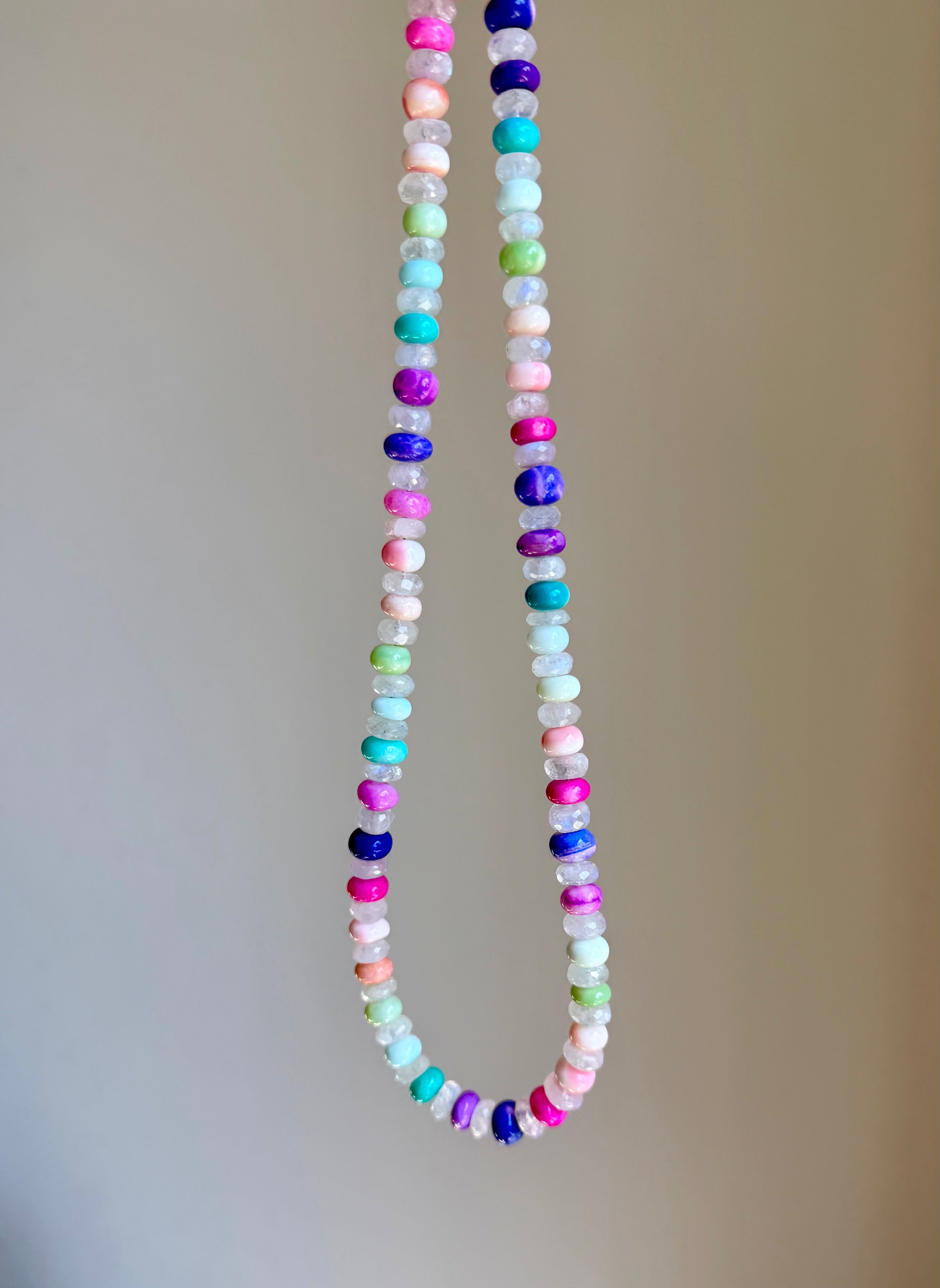 Daydream Necklace | Moonstone & Rainbow Opal Necklace | 14K Gold-Filled