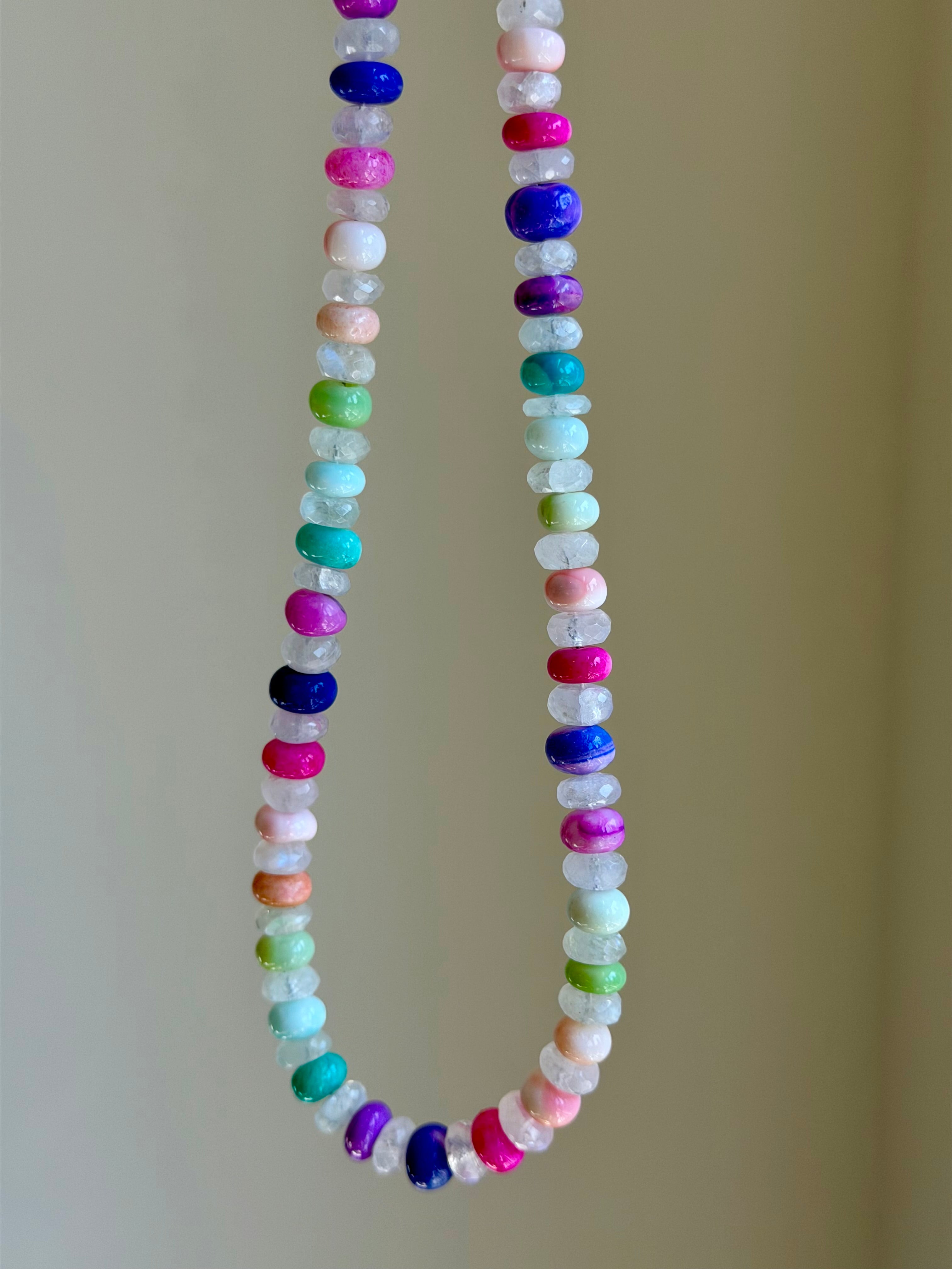 Daydream Necklace | Moonstone & Rainbow Opal Necklace | 14K Gold-Filled