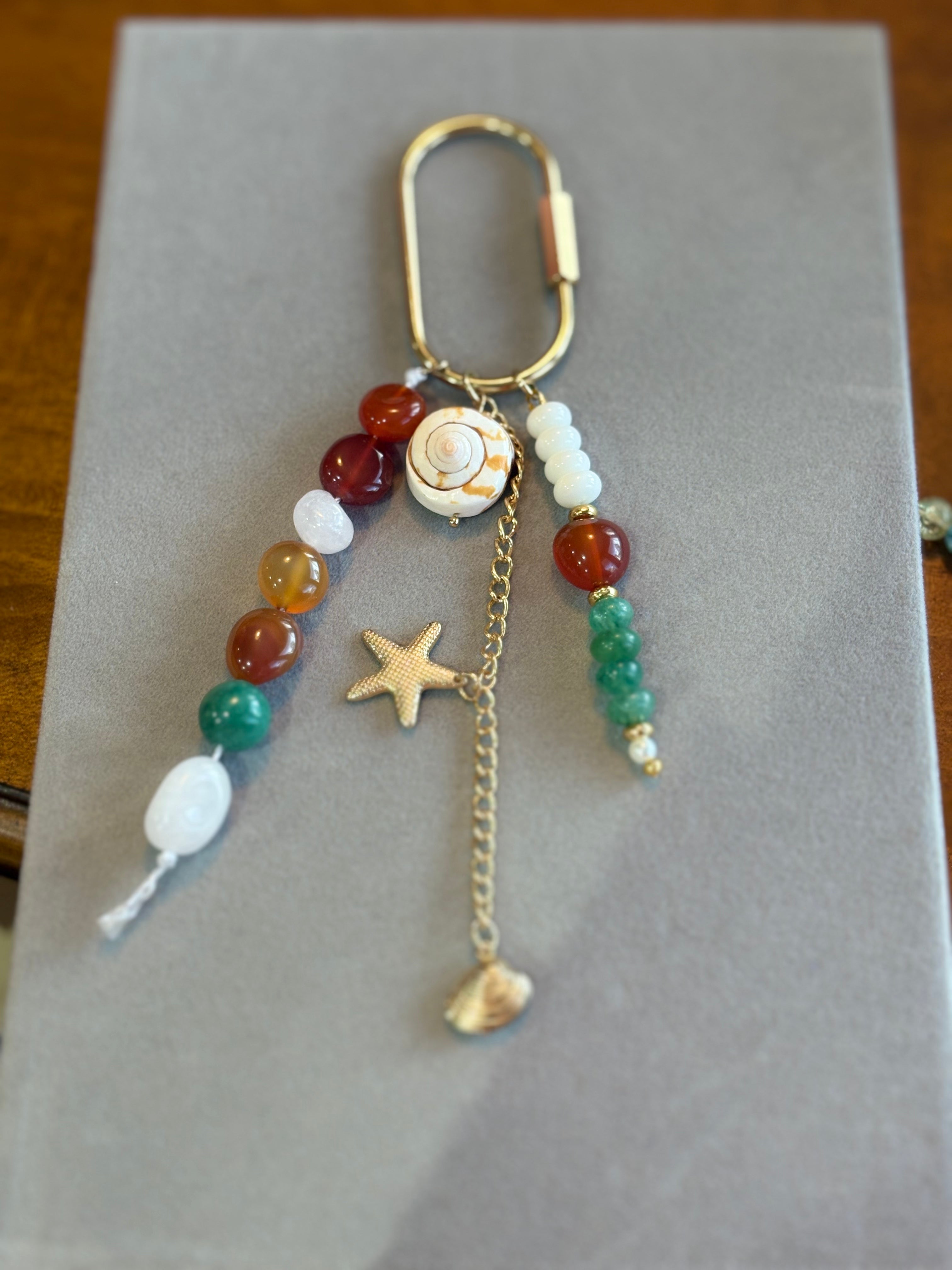 Seashell Carabiner Bag Charm