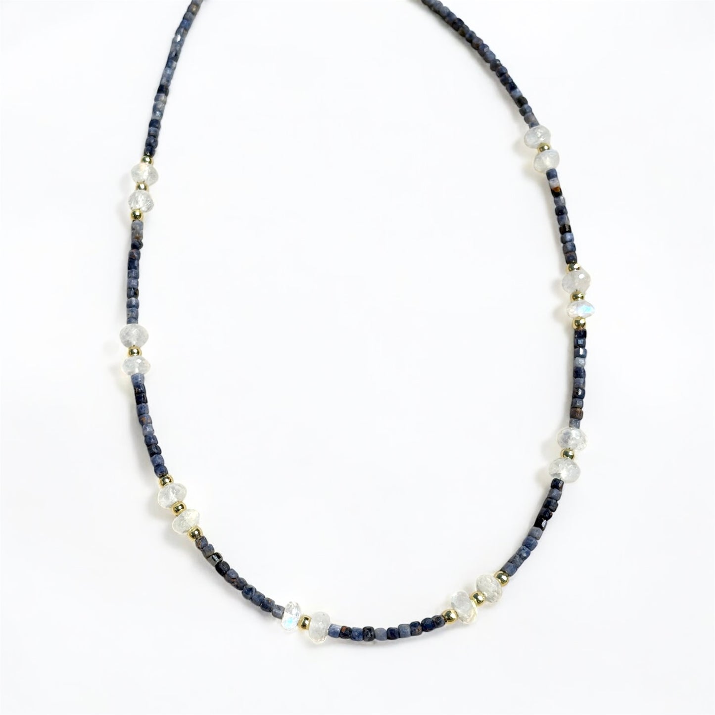 Sapphire and Moonstone Twinkle Necklace