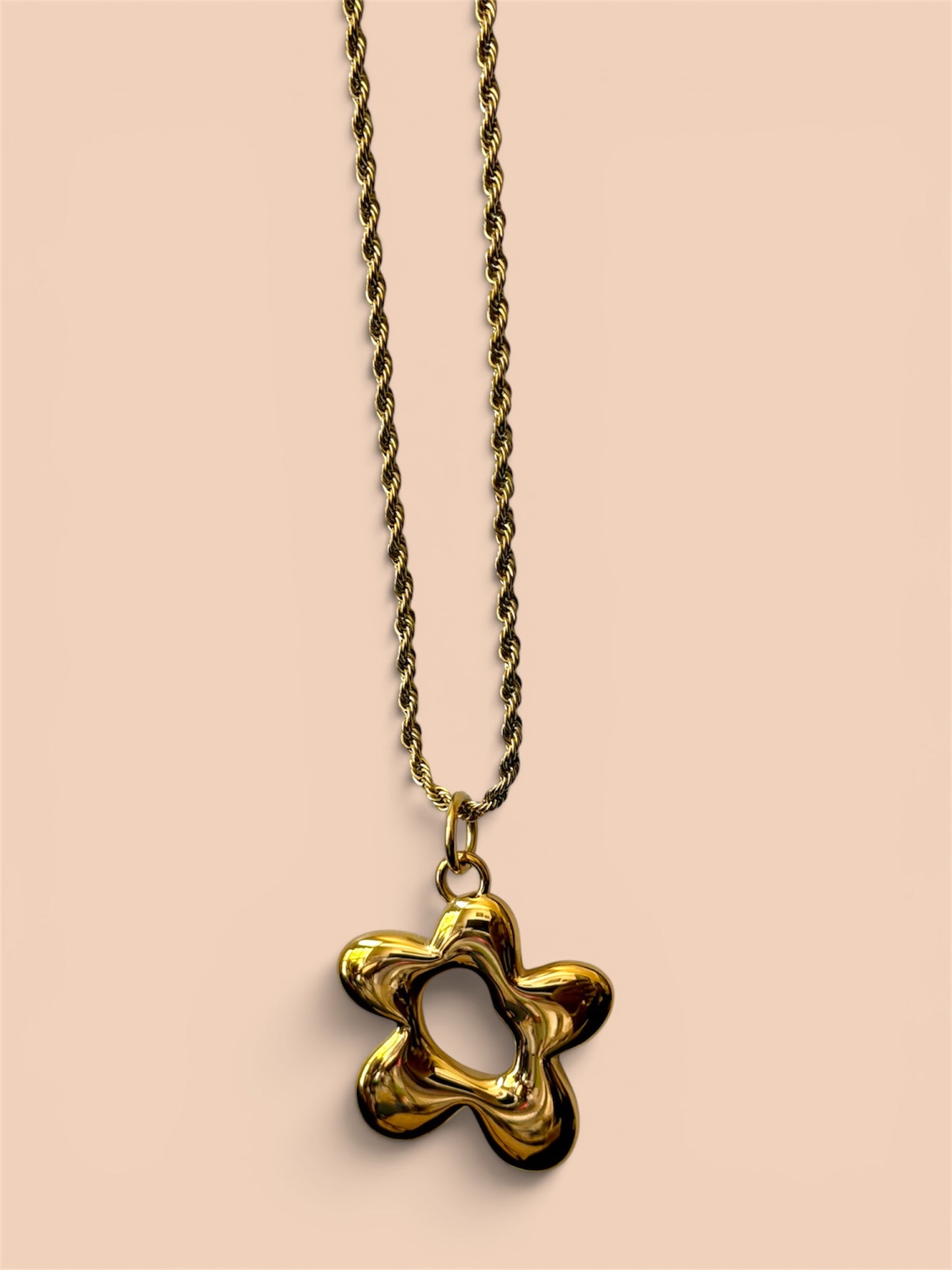Remember Me | Flower Pendant Necklace | Gold PVD & Silver Stainless Steel