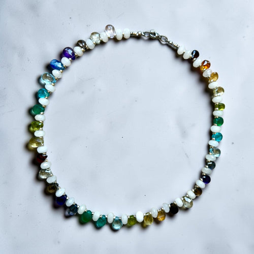 Collected Gems Necklace | Moonstone & Multicolor Gemstone Necklace