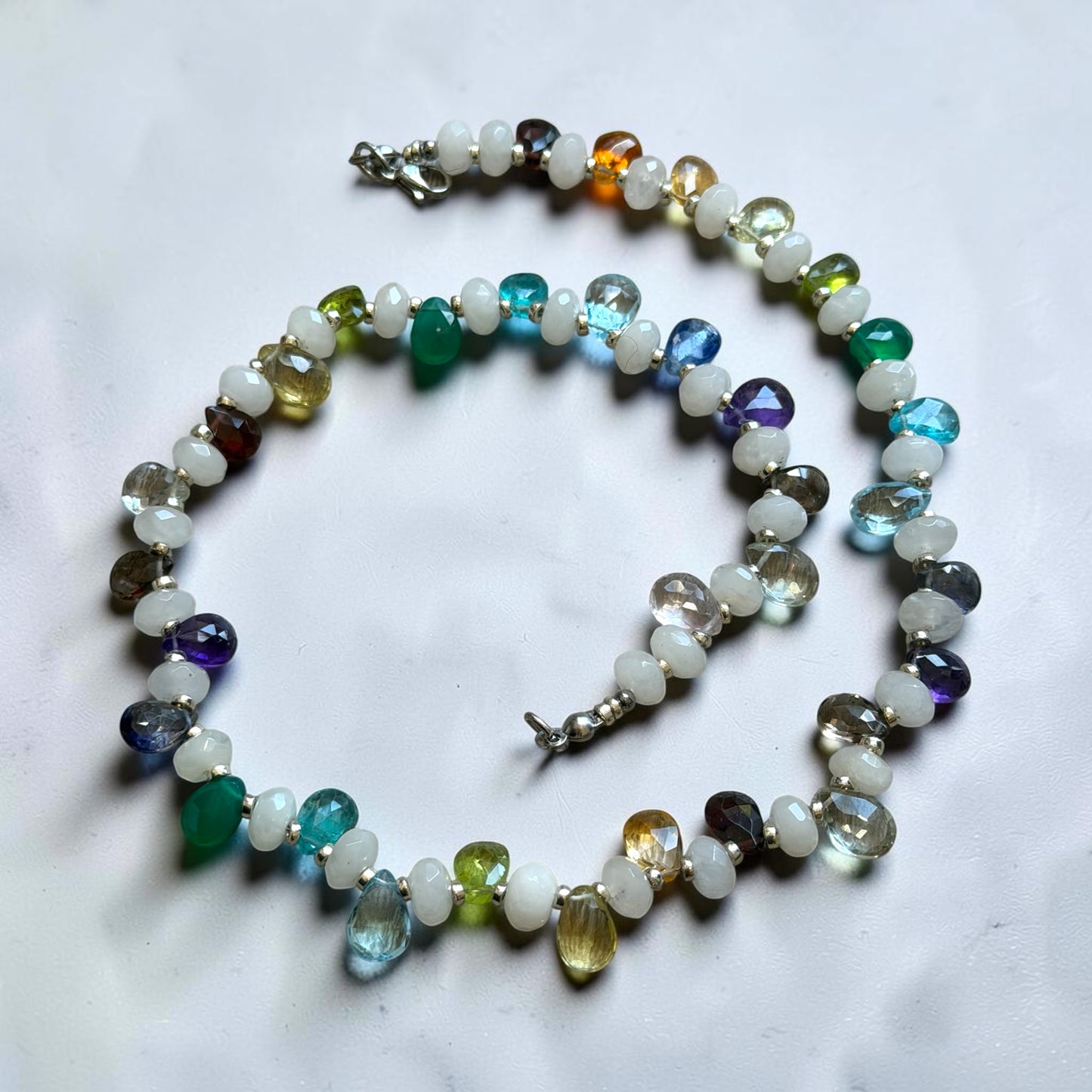 Collected Gems Necklace | Moonstone & Multicolor Gemstone Necklace