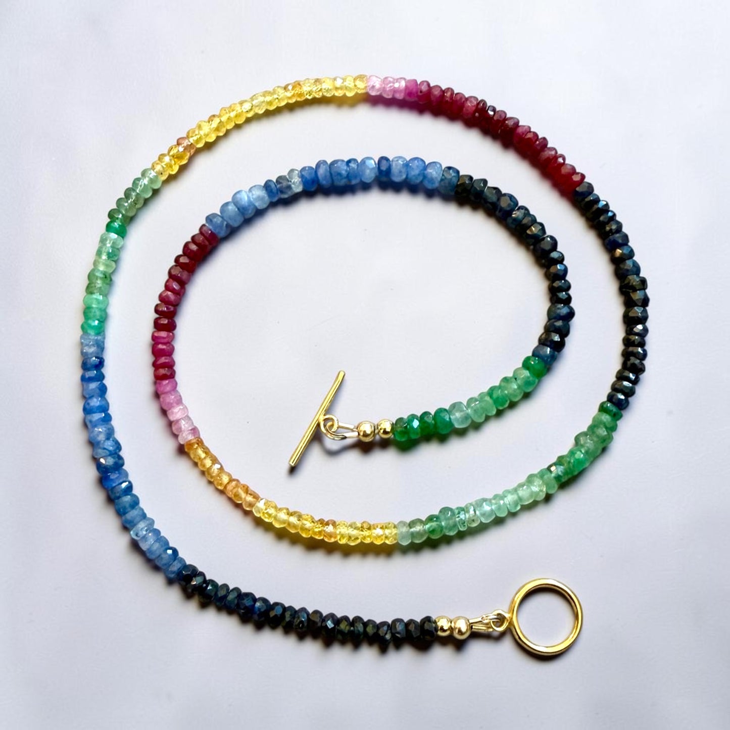 Treasure Trove Necklace | Multicolor Sapphire & Emerald Necklace